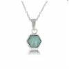 My Bendel Collier met hanger, edelstaal met Amazonite (lengte: 42-47cm.) - 23374 My Bendel Collier met hanger, edelstaal met Amazonite (lengte: 42-47cm.) - 23374