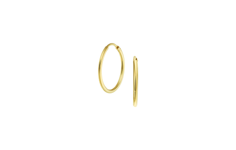 Oorringen, 9krt. goud (20x1,5mm.) - 23395