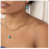 My Bendel Collier met hanger, edelstaal verguld met Blue Howlite (lengte: 42-47cm.) - 23405 My Bendel Collier met hanger, edelstaal verguld met Blue Howlite (lengte: 42-47cm.) - 23405