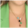 My Bendel Collier met hanger, edelstaal verguld met Blue Howlite (lengte: 42-47cm.) - 23405 My Bendel Collier met hanger, edelstaal verguld met Blue Howlite (lengte: 42-47cm.) - 23405