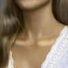 Collier, zilver verguld gourmette (41-45cm.) - 23426