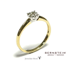 Bernstein Ring, 14krt.bicolour goud met diamant totaal 0,10ct - 23459
