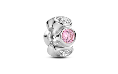 Rosa di Luca Bead, model 664.002 zirkonia wit/rose - 23479