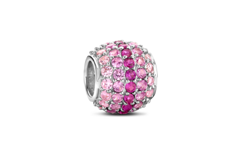 Rosa di Luca Bead, model 664.008 zirkonia licht/donker rose - 23485