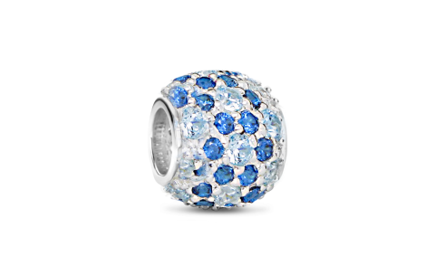 Rosa di Luca Bead, model 664.017 lichtblauw zirkonia - 23494