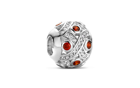 Rosa di Luca Bead, model 664.022 wit/rood zirkonia - 23499