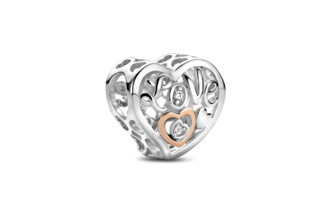 Rosa di Luca Bead, model 665.010 hart Love zirkonia - 23515