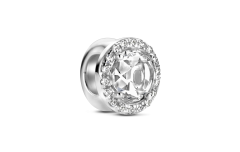 Rosa di Luca Bead, model 669.004 stopper zirkonia (schuift niet) - 23529