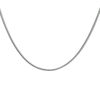 Collier, zilver/oxi vossestaart 1,6 mm (lengte 50cm.) - 23562