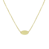 Collier, 14krt.goud met ovaal plaatje (lengte: 43-45cm.) - 23576