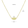 Collier, 14krt.goud met ovaal plaatje (lengte: 43-45cm.) - 23576