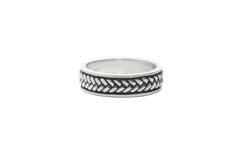 Silk Ring, zilver/oxie model 352 ALPHA Collectie - 23594