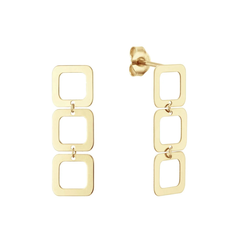 Jackie Oorhangers, 14krt.goud "Laguna Studs" - 23606