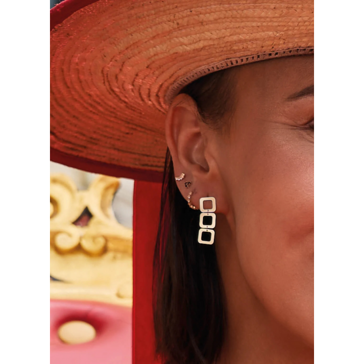 Jackie Oorhangers, 14krt.goud "Laguna Studs" - 23606