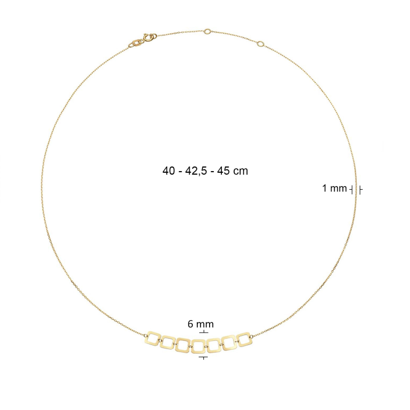 Jackie Collier, 14krt.goud "Laguna Necklace" (lengte: 40-45cm.) - 23608 Jackie Collier, 14krt.goud "Laguna Necklace" (lengte: 40-45cm.) - 23608