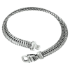 Armband, zilver/oxi vossestaart 6,5 mm (lengte: 19cm.) - 23621