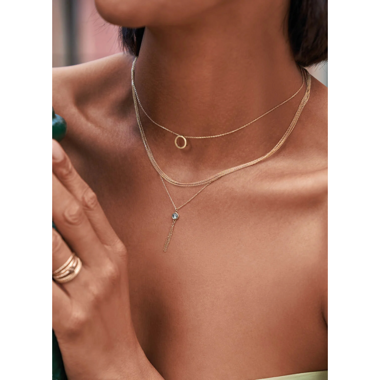 Jackie Collier, 14krt.goud "Giardino Segreto Necklace" (lengte: 40-45mm.) - 23648