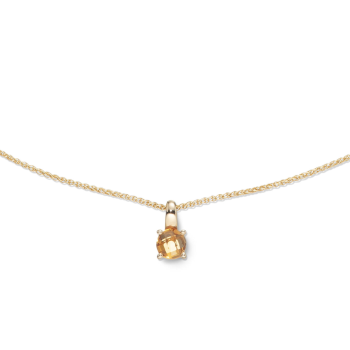 Hanger, 14krt.goud met citrien (6mm.) excl. collier - 23654