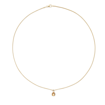 Hanger, 14krt.goud met citrien (6mm.) excl. collier - 23654 Hanger, 14krt.goud met citrien (6mm.) excl. collier - 23654