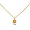 Hanger, 14krt.goud met citrien (6mm.) excl. collier - 23654