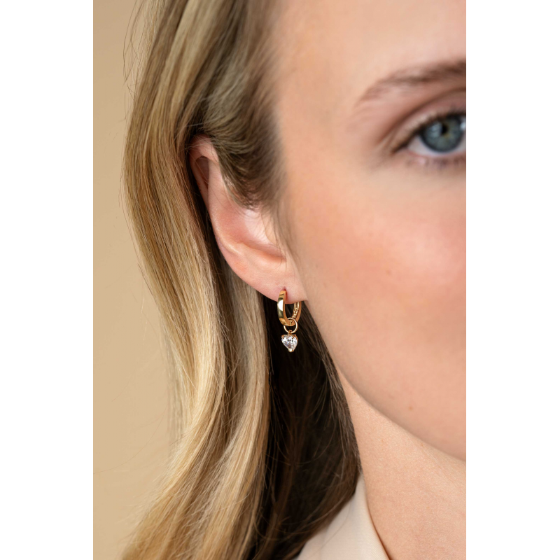 Zinzi Oorbedels, model ZGCH422 14krt.goud met zirconia hart 5mm. (excl.oorringen) - 23697 Zinzi Oorbedels, model ZGCH422 14krt.goud met zirconia hart 5mm. (excl.oorringen) - 23697