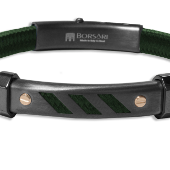 Borsari Gioielli heren armband, BR-NAUTICO92 Groen - 23712
