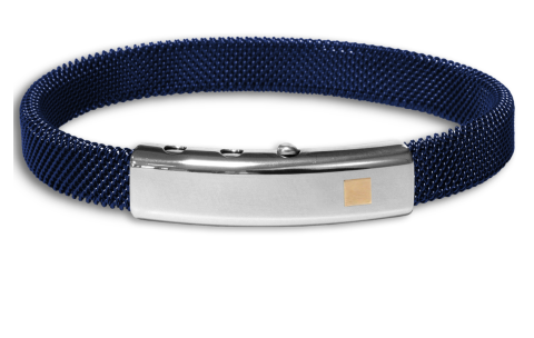 Borsari Gioielli heren armband, BR-COS18G Blauw - 23715