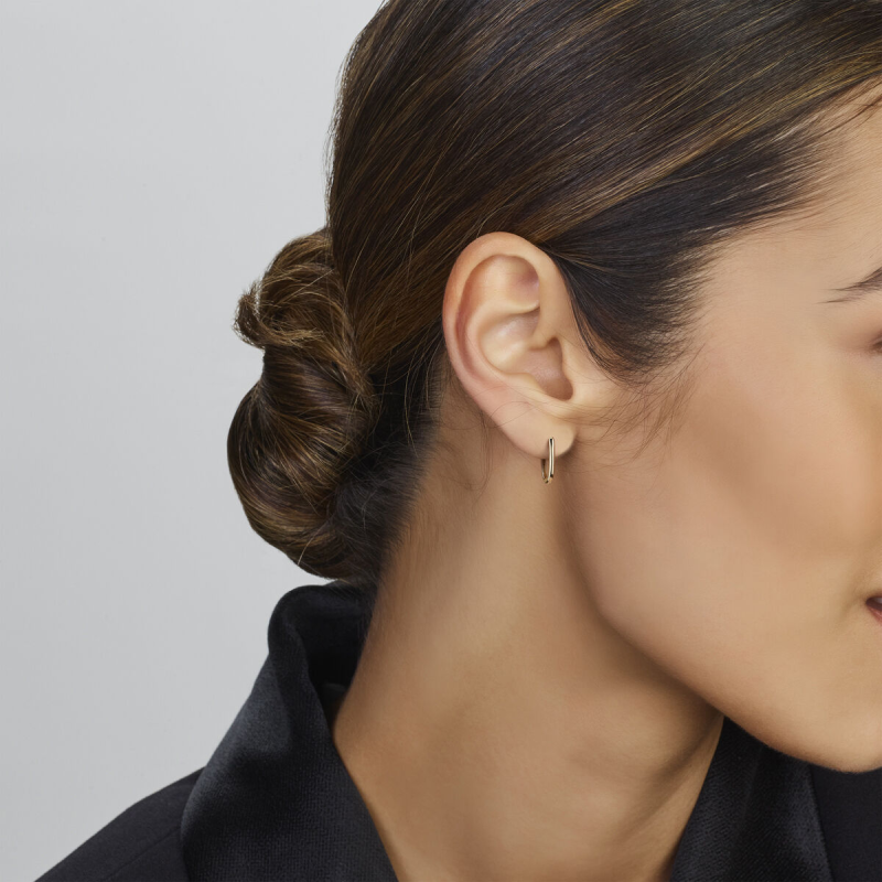Oorringen, 14krt.goud ovaal (14x1,5mm.) - 23724