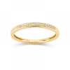 Ring, 14krt.goud met diamant totaal 0,04ct. (maat 56) - 23733