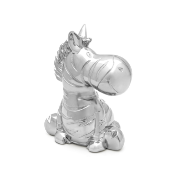 Spaarpot, Zebra Zilverstad (5,5x17,2x6,4cm.) - 23740