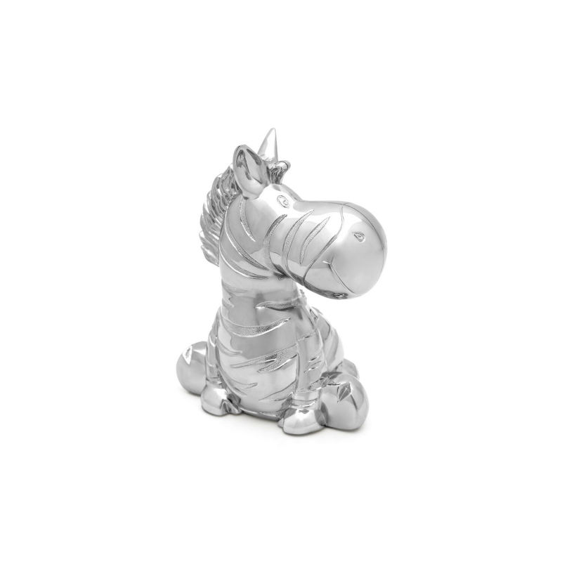 Spaarpot, Zebra Zilverstad (5,5x17,2x6,4cm.) - 23740