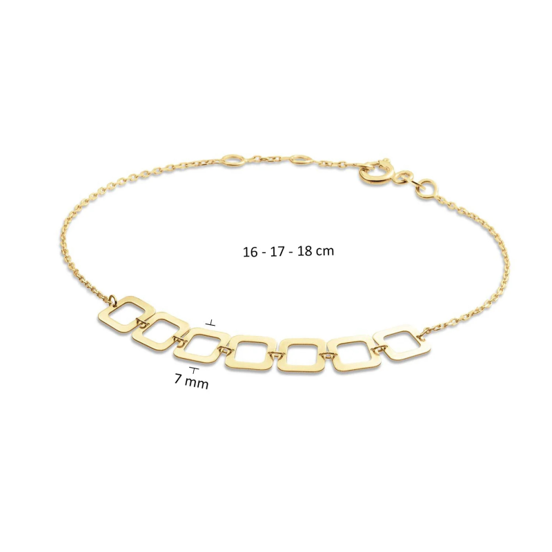 Jackie Armband, 14krt.goud "Laguna Bracelet" (lengte: 16-18mm.) - 23744 Jackie Armband, 14krt.goud "Laguna Bracelet" (lengte: 16-18mm.) - 23744