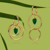 Jorge Revilla Oorhangers, zilver verguld met Iolite Pendulum Collection (lengte: 54mm.) - 23767