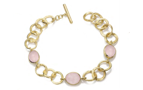 Jorge Revilla Armband, zilver/18krt.verguld met Rose Quartz Shade Collection (lengte: mm.) - 23771