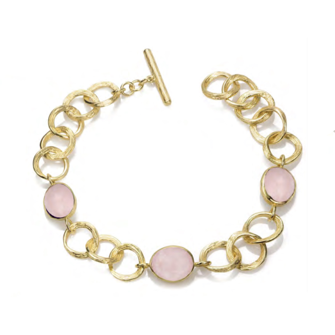 Jorge Revilla Armband, zilver verguld met Rose Quartz Shade Collection (lengte: mm.) - 23771 Jorge Revilla Armband, zilver verguld met Rose Quartz Shade Collection (lengte: mm.) - 23771
