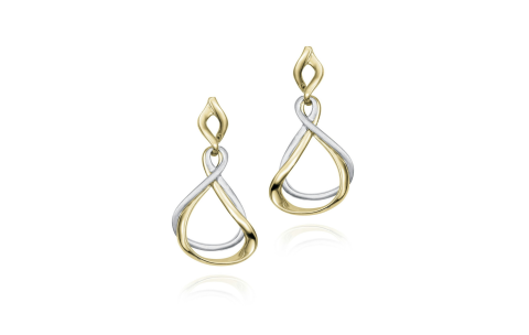 Jorge Revilla Oorhangers, zilver/18krt.verguld Venice Collection (lengte: 36mm.) - 23783