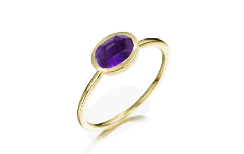 Jorge Revilla Ring, zilver/18krt.verguld met Amethist Shade Collection (maat: 18,25) - 23794