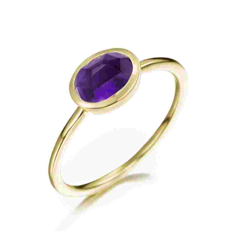Jorge Revilla Ring, zilver verguld met Amethist Shade Collection (maat: 18,25) - 23794