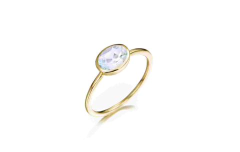 Jorge Revilla Ring, zilver/18krt.verguld met Blue Topaz Shade Collection (maat: 18,75) - 23796