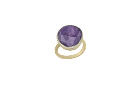 Jorge Revilla Ring, zilver/18krt.verguld met Amethist Shade Collection (maat 18) - 23800