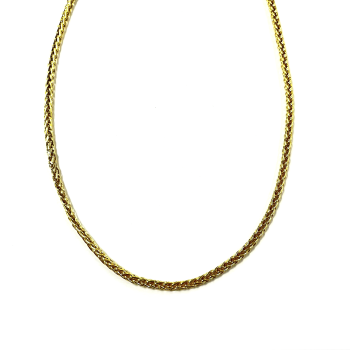 Fjory Collier, 14krt.goud met massief zilveren kern spiga 3mm. (lente:45cm.) - 23829