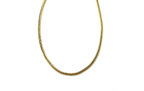 Fjory Collier, 14krt.goud met massief zilveren kern spiga 3mm. (lente:45cm.) - 23829