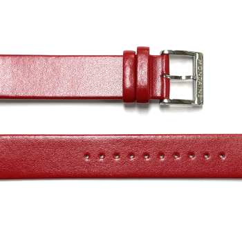 Mondaine Horlogeband, 18mm Rood L=195mm Vegan - 23830