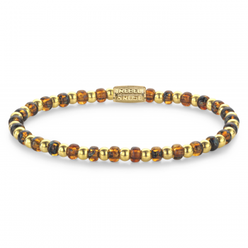 Rebel and Rose Armband Mix Glass Rocks Tiger Gold 4mm (16,5cm) - 23839 Rebel and Rose Armband Mix Glass Rocks Tiger Gold 4mm (16,5cm) - 23839