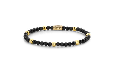 Rebel and Rose Armband Black Panther - 18 ct yellow gold ionplated 4mm (16,5cm) - 23855