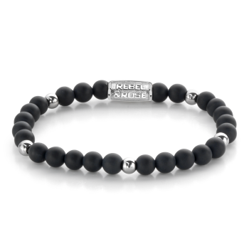 Rebel and Rose Armband Matt Black Madonna 6mm (16,5cm) - 23856 Rebel and Rose Armband Matt Black Madonna 6mm (16,5cm) - 23856