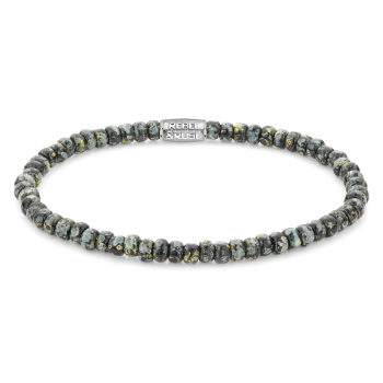 Rebel and Rose Armband Glass Rocks Black Leopard 4mm (16,5cm) - 23858 Rebel and Rose Armband Glass Rocks Black Leopard 4mm (16,5cm) - 23858