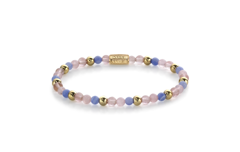 Rebel and Rose Armband Pink Summer Vibes - 18ct yellow gold ionplated 4mm (16,5cm) - 23863