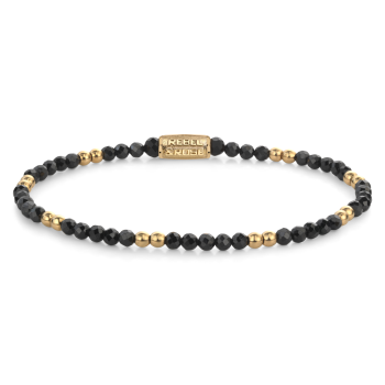 Rebel and Rose Armband Black & Gold Glam Rocks 3mm (16,5cm) - 23877 Rebel and Rose Armband Black & Gold Glam Rocks 3mm (16,5cm) - 23877