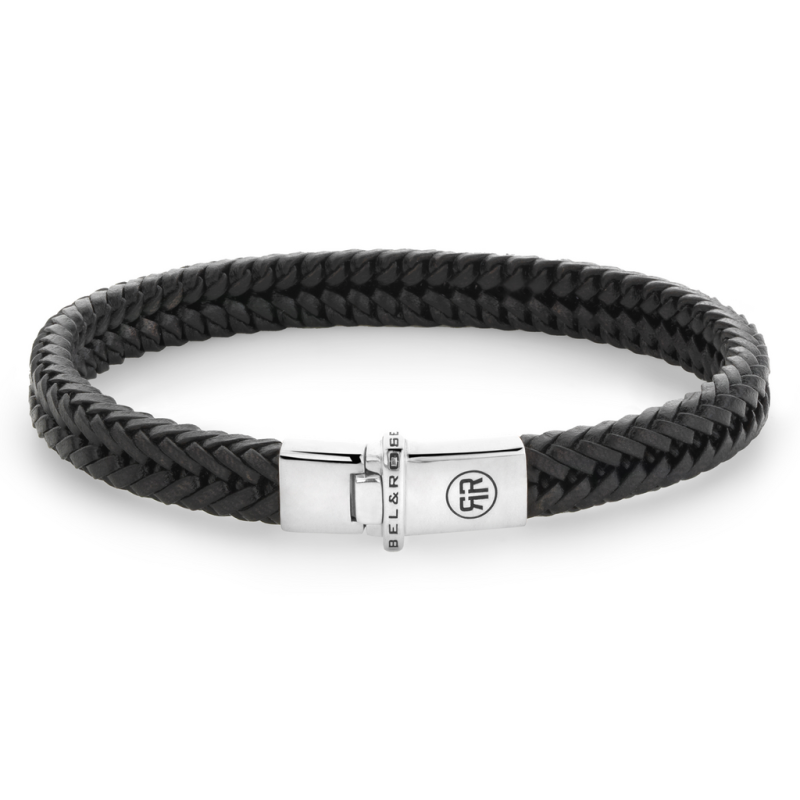 Rebel and Rose Armband Small Braided Apollo Black (maat M:17,5cm) - 23887 Rebel and Rose Armband Small Braided Apollo Black (maat M:17,5cm) - 23887